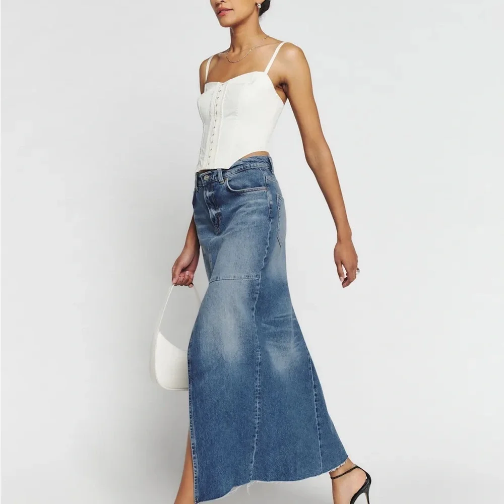 Reformation Jeans Florence Maxi Denim Skirt - Picture 4 of 5